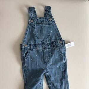 NWT Old Navy Denim Overalls with Hearts